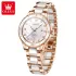 OLEVS 9985 New Watch For Women Ceramic Watchstrap Roman Scale Calendar Waterproof Luxury Elegant Quartz Women's Wristwatch